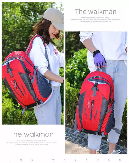 Nova mochila de viagem unissex, feminina e masculina, caminhadas ao ar livre, montanhismo, grande capacidade, leve, ciclismo, acampamento