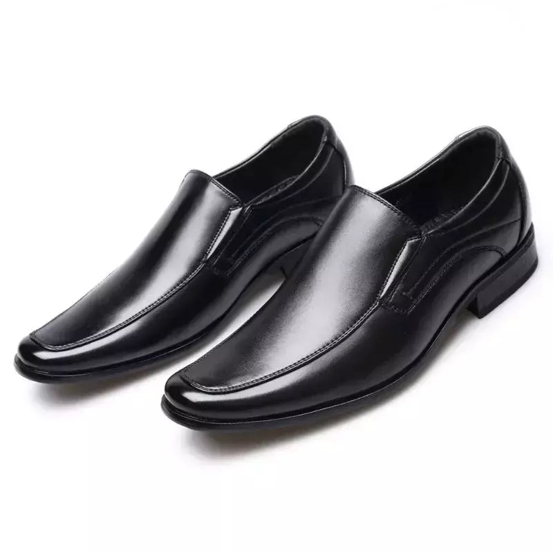 Sapatos britânicos de couro para homens, sapatos pretos de negócios, designer social, luxo casual, lazer, vestido masculino