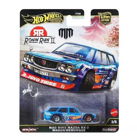 Hot Wheels Premium 2025 FPY86 Ronin Run 2, cultura de carro com etiqueta dourada, modelos fundidos em escala 1:64, brinquedos colecionáveis, presente para crianças