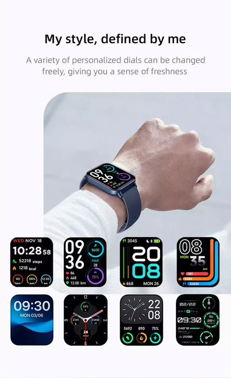 Built-in Alexa Smart Watch para Men e Women, IP68 Waterproof, Bluetooth Call, Stress Test, Blood Oxygen, Heart Rate, 5ATM, IDW19, 2023, New