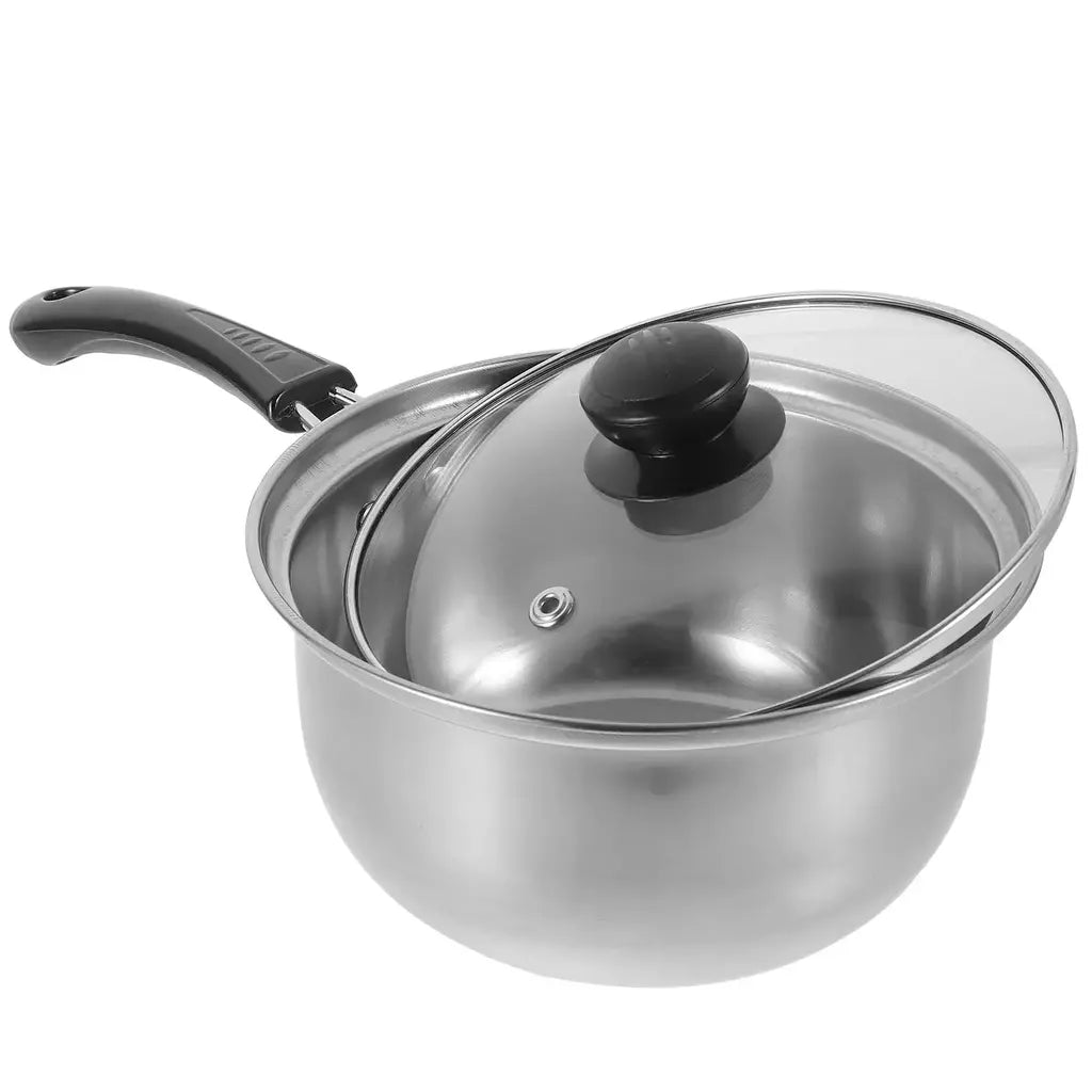 Design de tampa com panela pequena panelas de cozinha panela de sopa universal de aço inoxidável para fogão de indução e fogão a gás