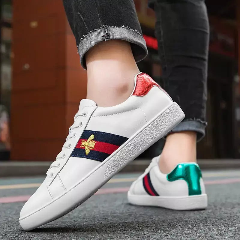 Tênis homem plano de alta qualidade casual esportes couro confortável sapatos de caminhada design de luxo sapatos de skate originais para homem