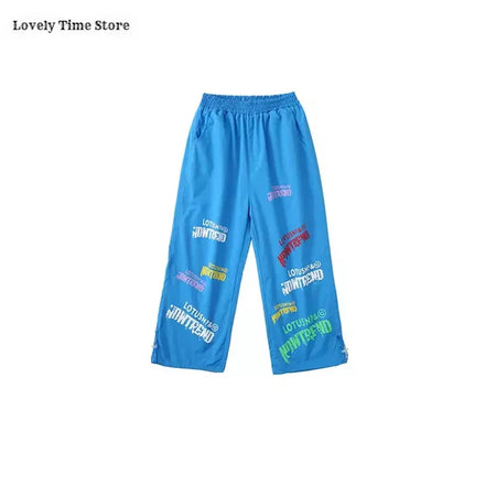 Meninas hip hop letras colheita topo graffiti joggers calças crianças k-pop roupas de dança de rua conjunto crianças menina grupo streetwear traje