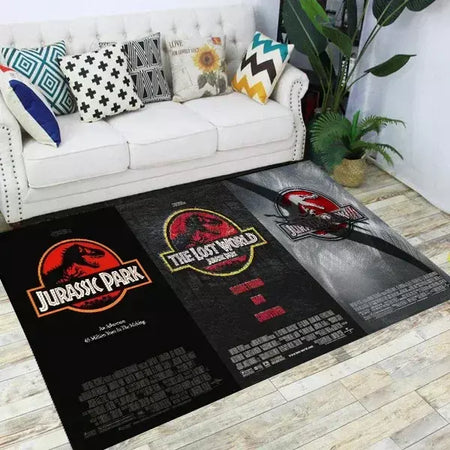 Jurassic park dinossauro dos desenhos animados tapetes antiderrapante área para sala de estar quarto pé almofada decoração, criança jogo tapete