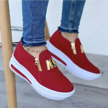 Mulheres sapatos de plataforma casual deslizamento em sapatos moda mocassins senhoras tênis chaussure femme tênis mulher