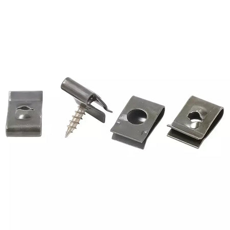 Parafusos auto-roscantes, clipe de fixação de metal para carro, motocicleta, tipo u, clipe com parafuso, proteção antiferrugem, kit de folha de ferro
