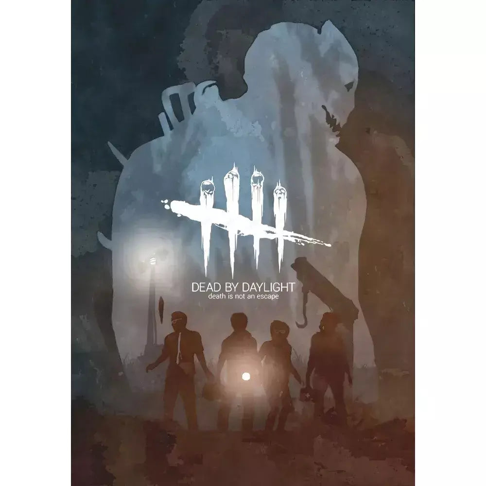 Jogo d-dead by d-daylight horror aterrorizante cartaz pegajoso impressão de arte de parede à prova dwaterproof água casa sala de estar barra decoração estética