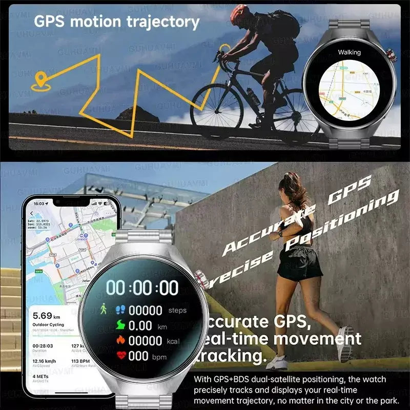 2025 novo relógio original g5 plus relógio inteligente 1.75 "hd tela amoled gps pista freqüência cardíaca bluetooth chamada bússola smartwatch para homem