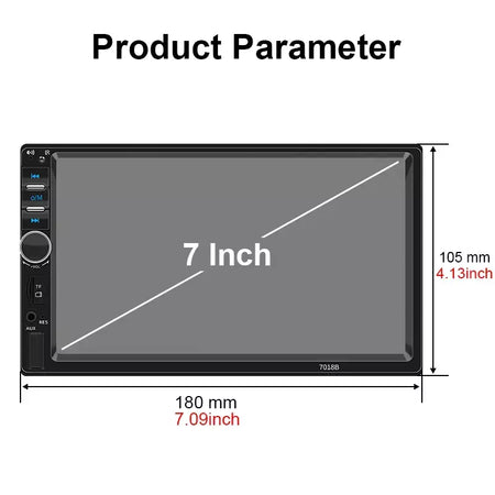 7 Polegada rádio do carro 1 din multimídia mp5 player espelho link tela de toque fm iso potência aux entrada bluetooth usb universal autoradio