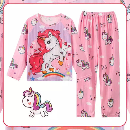 Crianças Minnie Elsa Duck Pijamas dos desenhos animados, roupas infantis para casa, conjuntos para meninos e meninas, terno de viagem, casual, novo, 2 peças por conjunto