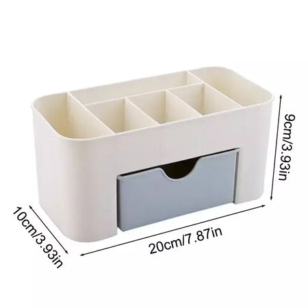 Desktop dupla camada organizadores de maquiagem caixa de armazenamento gavetas cosméticos caixa de exibição de jóias caso recipiente caixas organizador novo