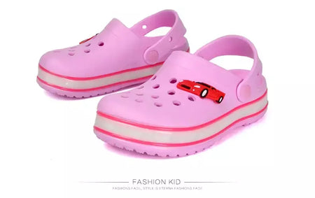 Verão crianças buraco sandálias led iluminado piscando sapatos de luz meninos meninas sandálias de praia crianças respirável moda tênis