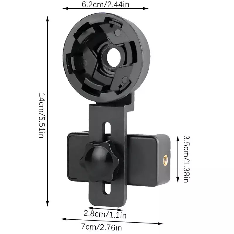 Spotting scope smartphone câmera adaptador telescópio câmera adaptador de telefone celular montagem para binocular monocular alinhado rápido