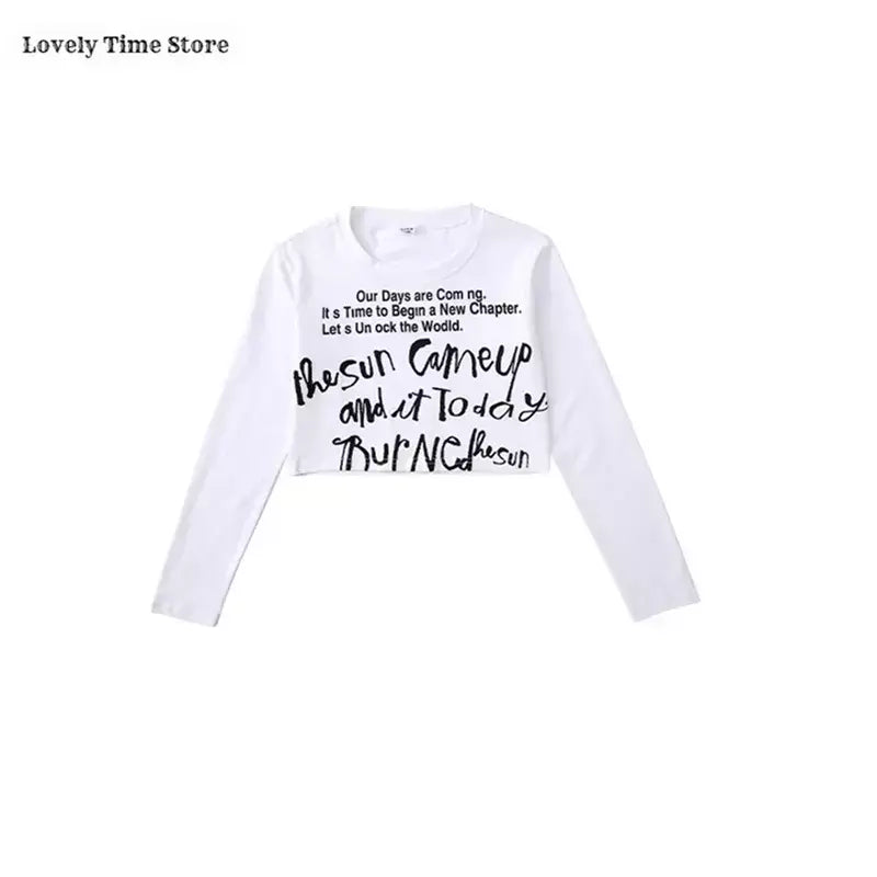 Meninas hip hop letras colheita topo graffiti joggers calças crianças k-pop roupas de dança de rua conjunto crianças menina grupo streetwear traje