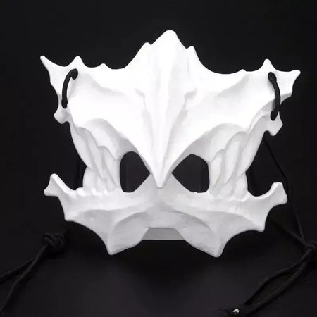 Festa crânio máscara dentes longos demônio esqueleto meia máscara facial lobo dragão tigre houjuu nue máscara cosplay traje de halloween adereços