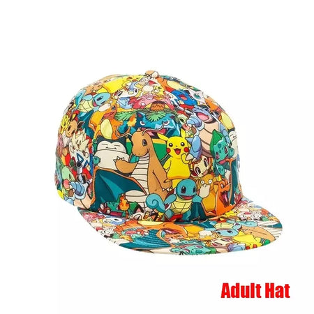 Anime figura pokemon boné de beisebol pikachu chapéu ajustável pokemon cosplay hip hop dos desenhos animados chapéus adultos menino menina crianças presentes aniversário