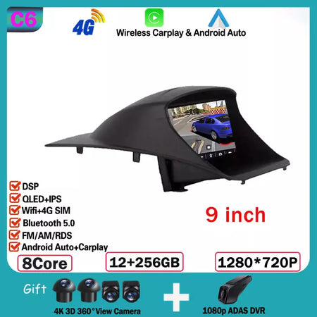 Rádio do carro carplay android 15 para ford fiesta mk 6 para ford fiesta mk 7 2008 - 2019 reprodutor de vídeo multimídia tela sensível ao toque gps automático