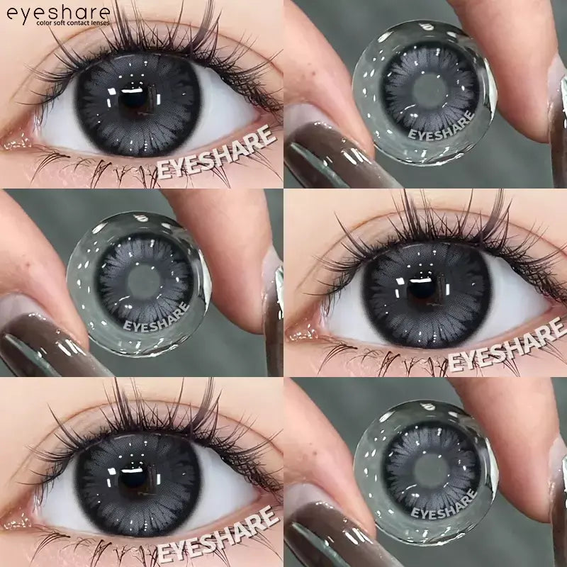 AMARA 1 par de lentes de contato coloridas para olhos, lentes azuis para cosplay de anime, lentes coloridas roxas, rosa y2k, lentes vermelhas coloridas