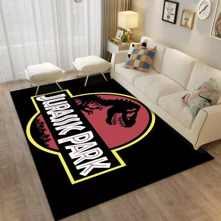 Jurassic park dinossauro dos desenhos animados tapetes antiderrapante área para sala de estar quarto pé almofada decoração, criança jogo tapete