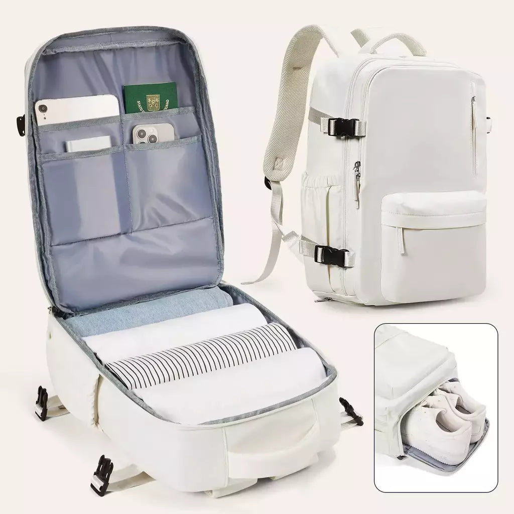 Mochila de Viagem de Avião de Grande Capacidade, Laptop para Mulheres e Homens, Easy jet Carry on Trolly Bag, Casual, 45x36x20