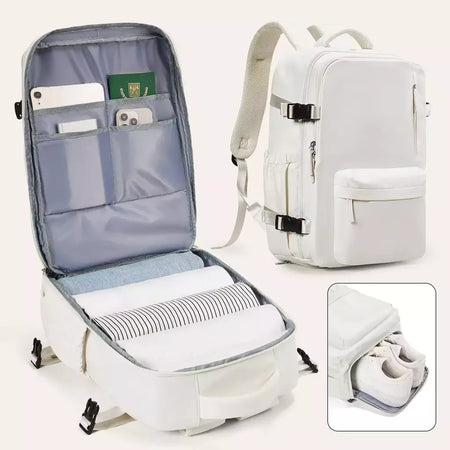 Mochila de Viagem de Avião de Grande Capacidade, Laptop para Mulheres e Homens, Easy jet Carry on Trolly Bag, Casual, 45x36x20
