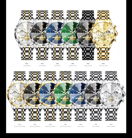 Poedagar luxo relógio masculino topo original à prova dwaterproof água luminosa cronógrafo homem relógio de pulso aço inoxidável quartzo relógios masculinos reloj