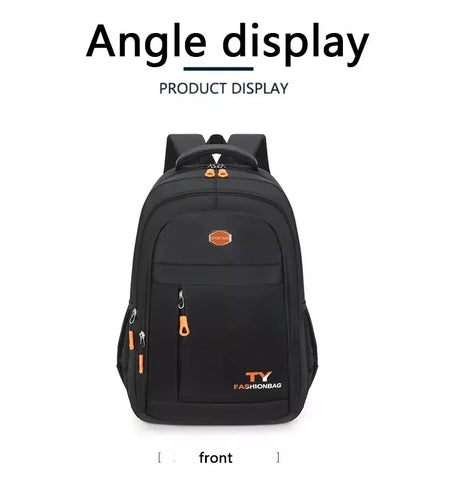 Mochila com zíper multicamadas, mochila de viagem de grande capacidade, mochila para homens e mulheres, mochila para computador de negócios, estudante b