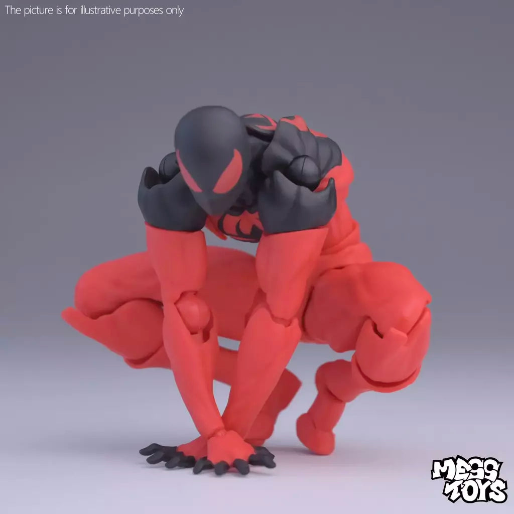 Novo messtooys spiderman figura ct brinquedos preto vermelho homem aranha estatueta bagunça brinquedos anime figura de ação estátua modelo presentes brinquedos do miúdo