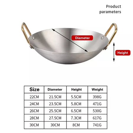 Panela Seca De Aço Inoxidável Espessada, Panela Antiaderente Doméstica, Fornalha De Álcool De Orelha Dourada, Hotpot Pequeno