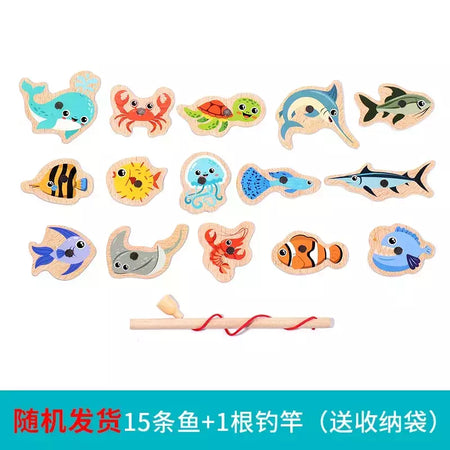 Montessori brinquedos de pesca para crianças, Desenhos animados, Vida marinha, Cognition Fish Games, Interativo pai-filho, Brinquedo educativo