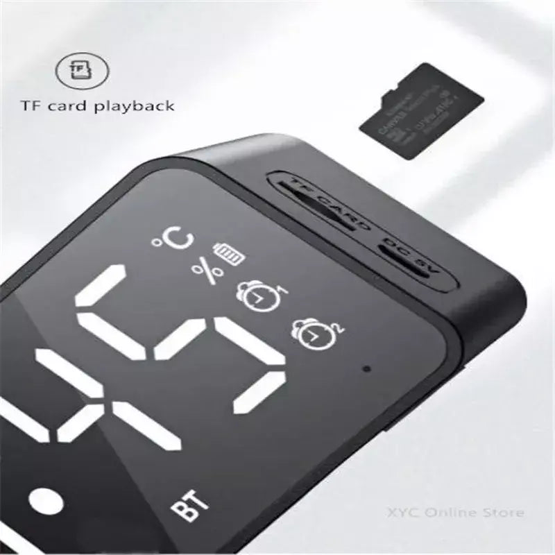Altifalante Sem Fio Bluetooth Pequeno Mini Despertador Canhão Portátil Mini Voz Transmita o Cartão Insert Veicular Sistema De Áudio W