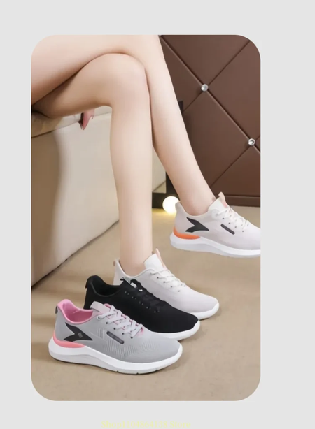Tênis de corrida leve respirável feminino para primavera outono esportes casuais tênis atléticos para mulher multifuncional comfor