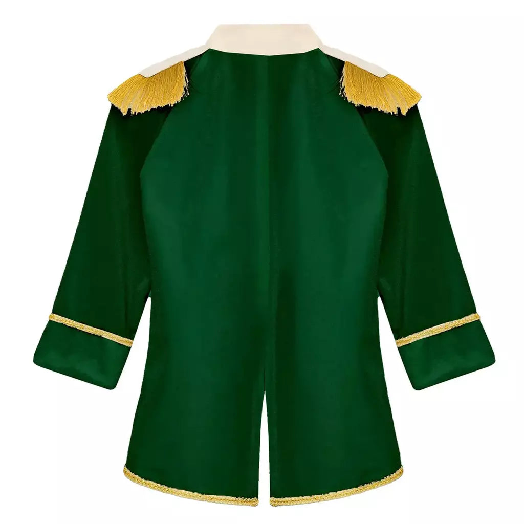 Meninos príncipe cosplay traje manga longa franja de ouro trança veludo smoking tailcoat tribunal real cosplay jaqueta vestir-se