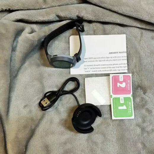 Amazfit-Relógio Inteligente Verge Lite, Versão Global, Tela AMOLED, GPS, IP68 Impermeável, Instrução 24 Horas, 98New No Original box