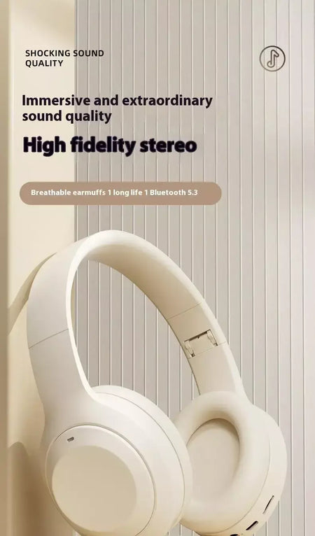 # Sem fio bluetooth 5.3 fones de ouvido sobre a orelha alta fidelidade estéreo verdadeiro esporte gamer fone tf/aux leitor música com hd microfone presentes