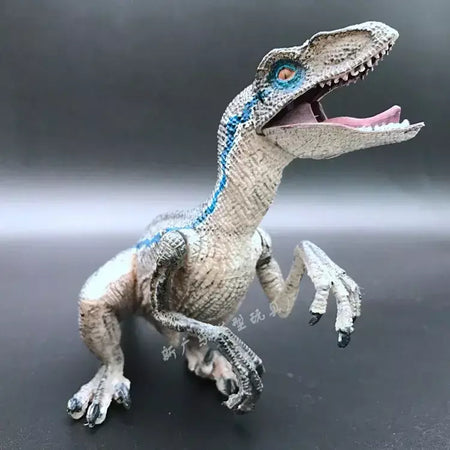 Novo quente 22cm x 5cm x 9cm azul velociraptor jurassic world caído reino jurassic park 5 figura de ação brinquedos presente de natal zlj2