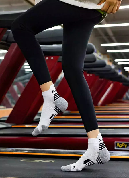 Profissional Maratona Correndo Meia Homens Mulheres Esportes Fitness Espessado Amortecido Curto Tubo Low Cut Barco Tornozelo Meias Professiona