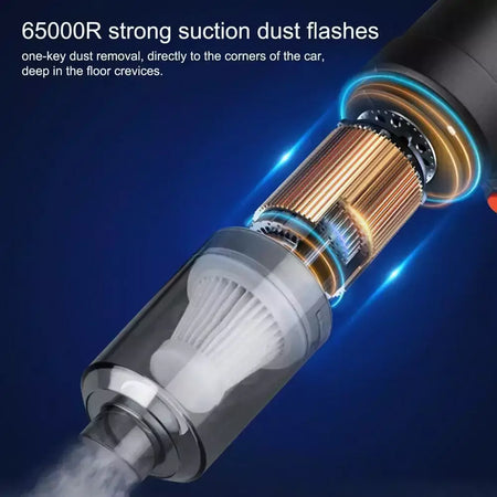 Aspirador de carro sem fio, sem fio, robô de limpeza portátil, aspiradores automáticos, sucção forte, 6000Pa