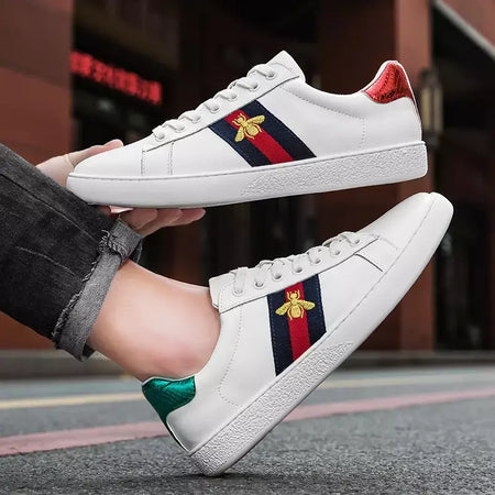 Tênis homem plano de alta qualidade casual esportes couro confortável sapatos de caminhada design de luxo sapatos de skate originais para homem
