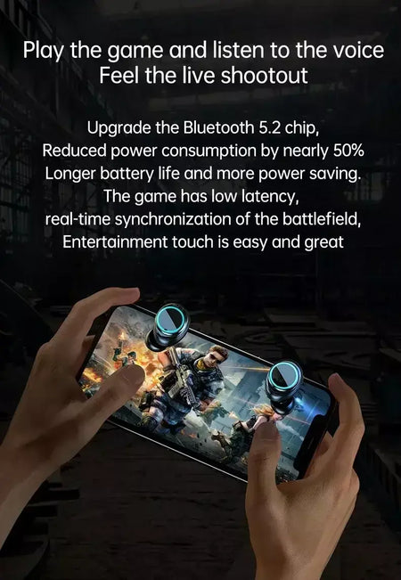M25 tws fones de ouvido sem fio bluetooth controle toque redução ruído estéreo à prova dwaterproof água