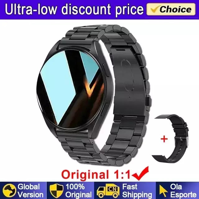 Samsung-Galaxy Smartwatch para homens e mulheres, monitoramento de saúde AMOLED, relógio impermeável, assistente de voz, chamada Bluetooth, relógio inteligente, 2022
