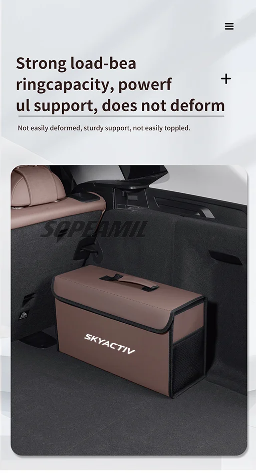 Caixa organizadora de porta-malas de carro, caixa traseira, armazenamento de arrumação, para mazda 3 6 skyactiv atenza cx30 cx60 cx70 cx3 cx5 cx9 mx5 bt50 bl