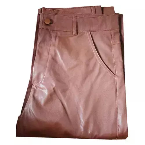 Novos Homens Calças De Couro Preto/Vermelho/Marrom Moda Masculina Dança Festa Calças Casuais Tamanho Grande 5XL