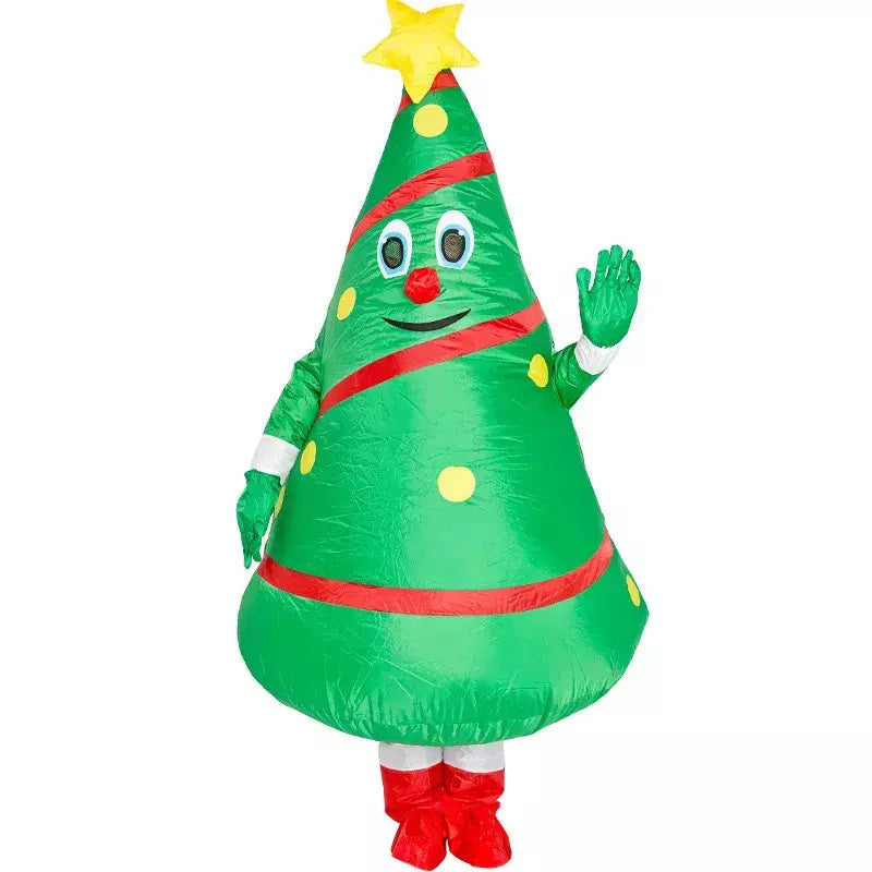 Natal engraçado trajes infláveis homem de gengibre papai noel elk boneco de neve árvore pinguim adulto criança halloween carnaval festa