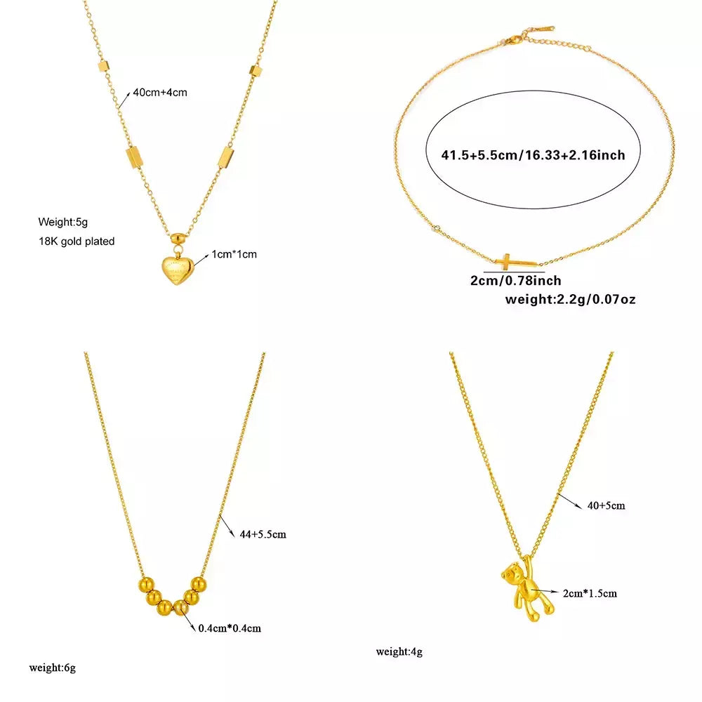 Dieyuro 316l aço inoxidável simples coração amor circular borla colar senhora tendência moda clavícula corrente jóias presente glamouroso