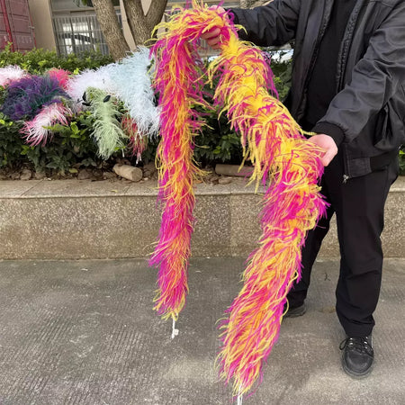 Boa de penas de avestruz arco-íris, 6/10/20 camadas, acessórios de festa fofos para mulheres, halloween, carnaval, cosplay, decoração de casamento, fantasia diy