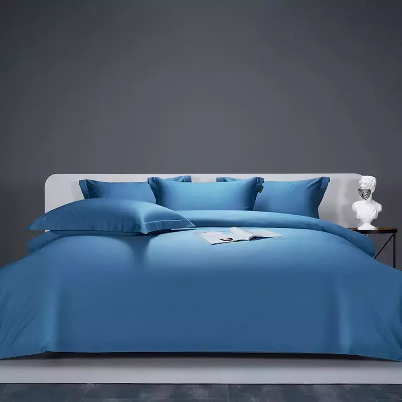 Twin único duplo rainha rei conjunto de cama cor sólida 1000tc algodão egípcio conjunto capa edredão folha lençol fronhas