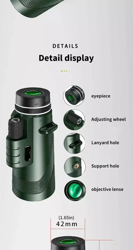 80x100 portátil zoom hd 5000m telescópio dobrável de longa distância mini telescópio poderoso para caça esportes ao ar livre acampamento viagem