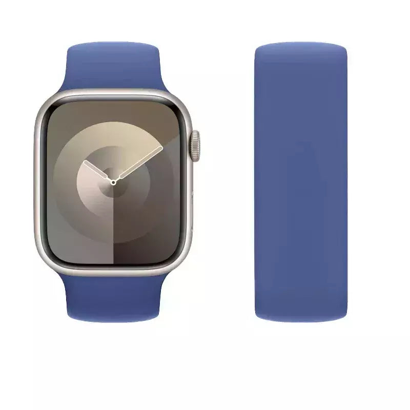 Silicone Solo Loop Band para Apple Watch, Belt Bracelet Strap, iWatch Series 9, 8, 7, 6, SE, Ultra 2, 40mm, 44mm, 45mm, 41mm, 49 milímetros, 38 milímetros, 42 milímetros