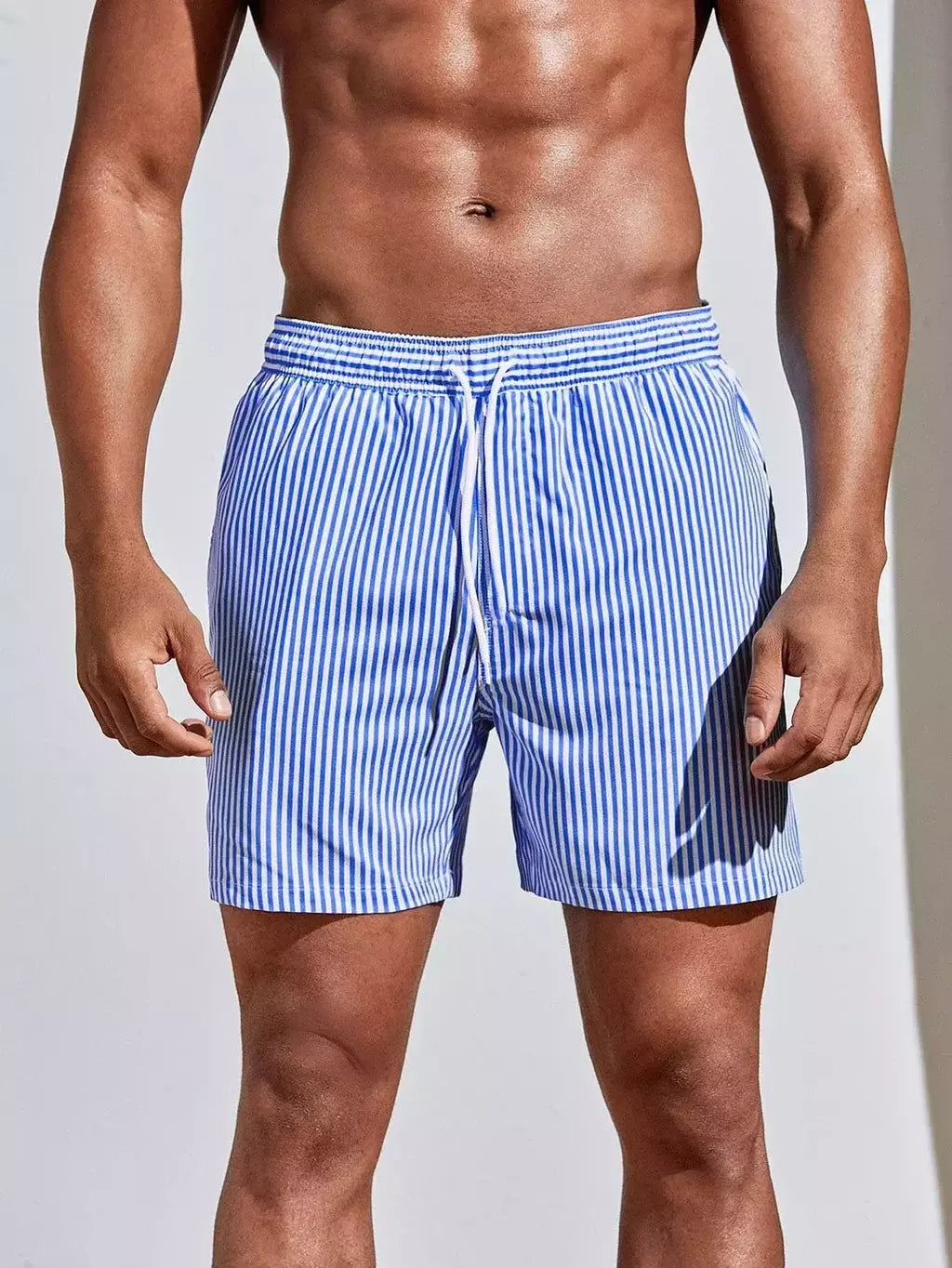 Shorts de praia de poliéster respirável masculino, shorts de prancha de surf em linha 3D, maiô havaiano, verão, novo
